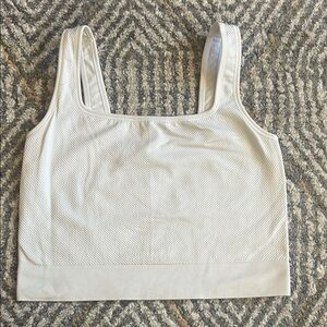 All in Motion White Ribbed Tank XL